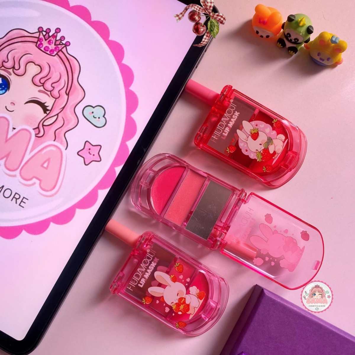 huda-moji-mobile-lip-gloss-palette پالت لیپ گلاس موبایلی هدی موجی-تصویر اصلی